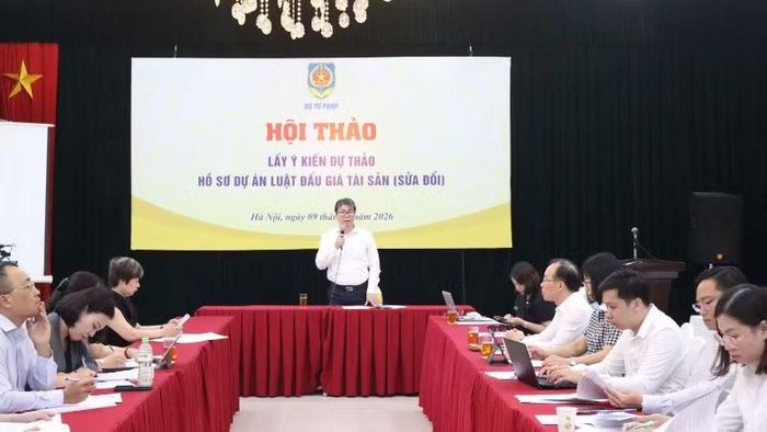 Hội thảo lấy ý kiến dự thảo Hồ sơ dự án Luật Đấu giá tài sản (sửa đổi). (Ảnh: TL)