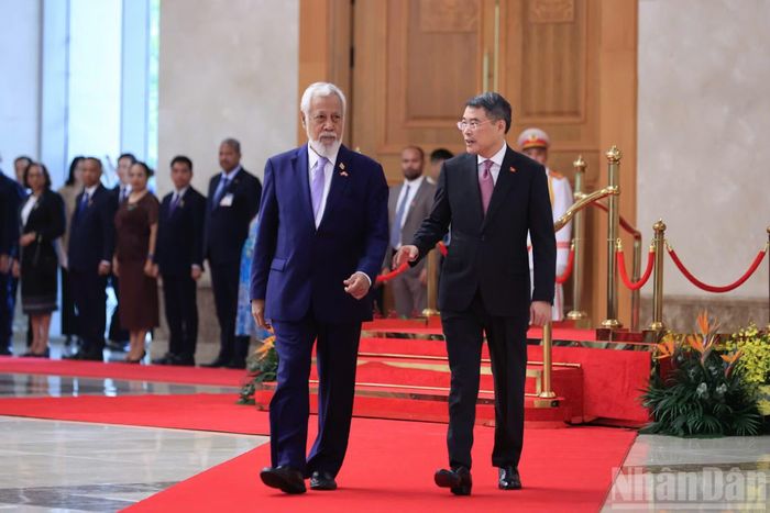 Thủ tướng Lê Minh Hưng và Thủ tướng Kay Rala Xanana Gusmao.
