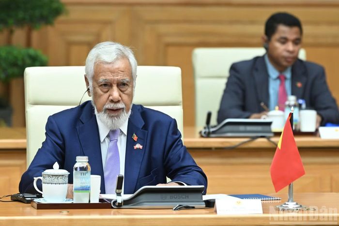 Thủ tướng Kay Rala Xanana Gusmao phát biểu tại hội đàm.