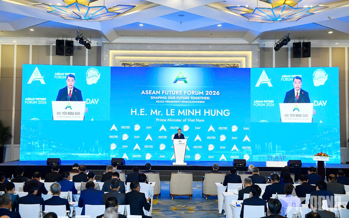 Thủ tướng Lê Minh Hưng phát biểu tại phiên khai mạc AFF 2026. Ảnh: TUẤN HUY 