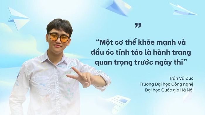Trần Vũ Đức đạt điểm tuyệt đối 30/30 khi xét tuyển ngành Công nghệ thông tin, Trường Đại học Công nghệ (ĐHQG Hà Nội). Nam sinh cũng được vinh danh tại chương trình “Nâng bước thủ khoa 2025” do Báo Tiền Phong tổ chức.