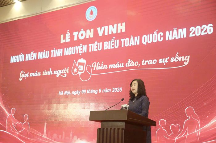  Bộ trưởng Bộ Y tế Đào Hồng Lan phát biểu tại buổi lễ. Ảnh: MINH TRẦN 