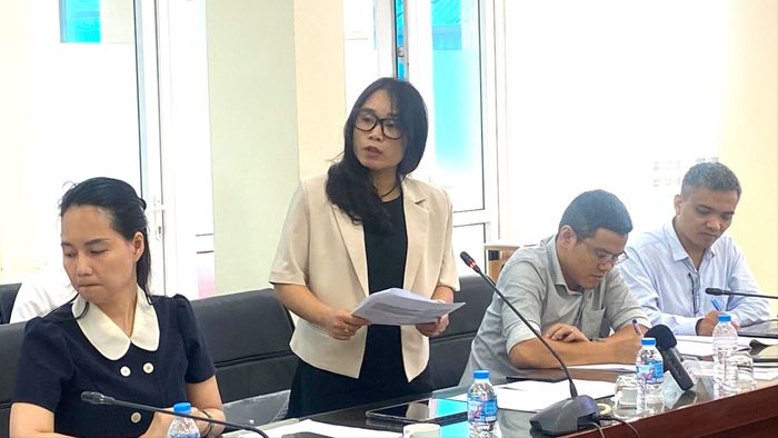 Đại diện Wincommerce phát biểu góp ý cho dự thảo tiêu chuẩn mới. Ảnh: PHÚC HẬU