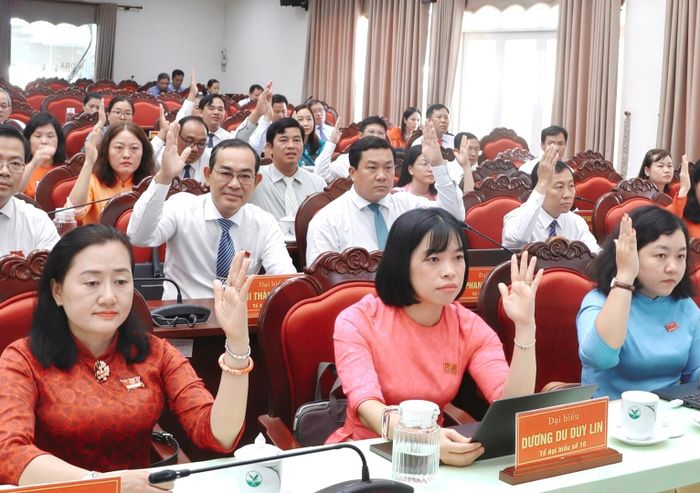 Các đại biểu biểu quyết tại kỳ họp