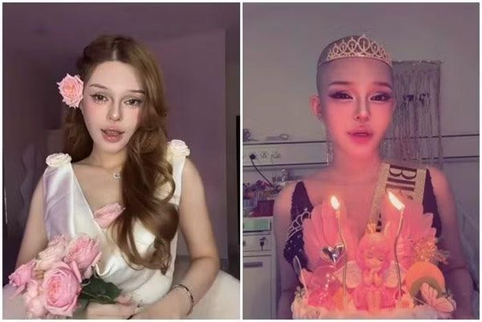 TikToker Đan Thy đón sinh nhật trong bệnh viện. Ảnh: Tiền Phong, Instagram Đan Thy.