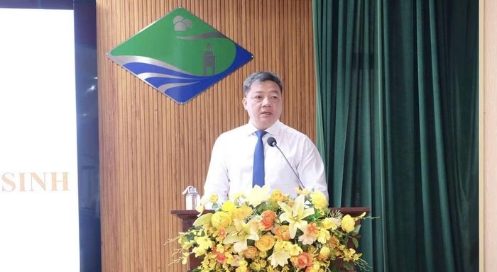 Ông Đinh Vui, Chủ tịch UBND phường Sơn Trà phát biểu tại buổi lễ tuyên dương