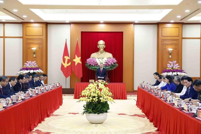  Quang cảnh buổi làm việc. Ảnh: TTXVN. 