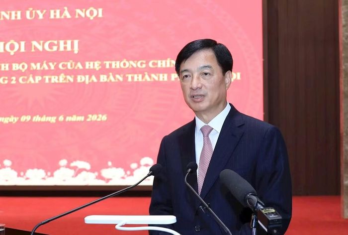 Trưởng ban Tổ chức Trung ương Nguyễn Duy Ngọc phát biểu tại hội nghị.