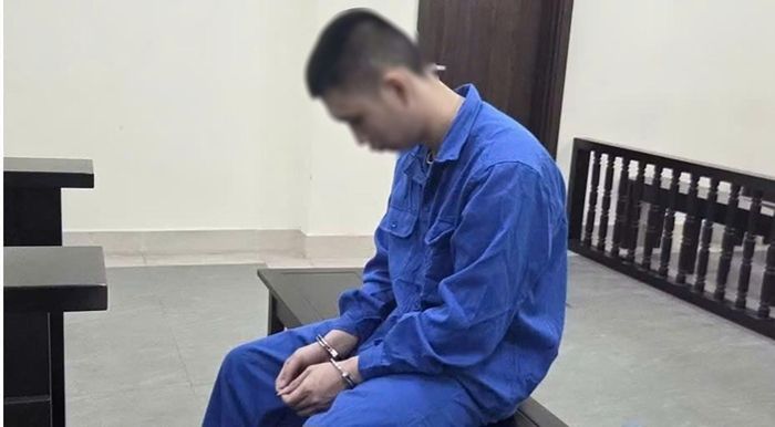Bị cáo Ngô Xuân Hoàng tại phiên tòa xét xử sơ thẩm.