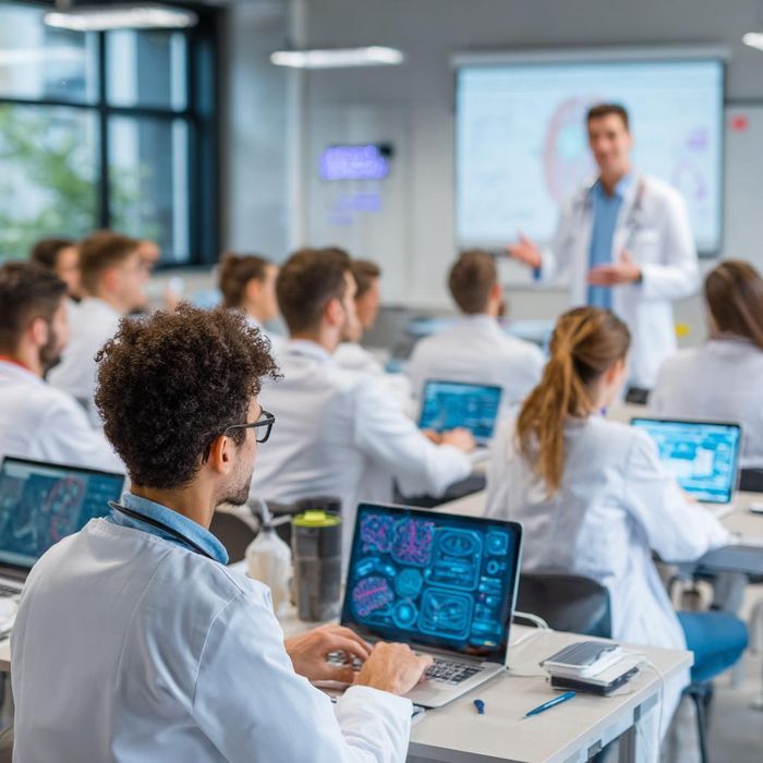 Đào tạo AI trong y tế hướng tới tư duy phản biện, không chỉ kỹ năng sử dụng công nghệ. Ảnh: Midjourney
