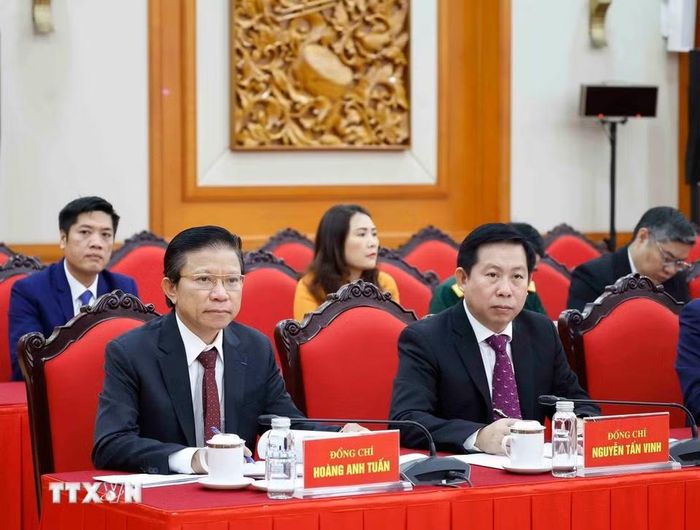 Các đại biểu tham dự cuộc làm việc. (Ảnh: Thống Nhất/TTXVN)