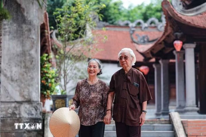 Nhịp sống bình dị của người dân làng Phúc Xá-Bắc Biên, nơi di sản vẫn hiện diện trong đời sống thường ngày của người dân. (Ảnh: Phạm Tuấn Anh/TTXVN)
