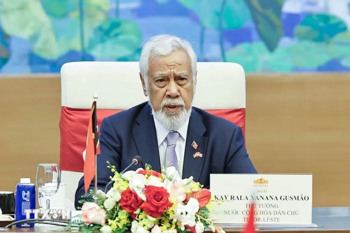 Thủ tướng nước Cộng hòa Dân chủ Timor-Leste Kay Rala Xanana Gusmão phát biểu. (Ảnh: Doãn Tấn/TTXVN)