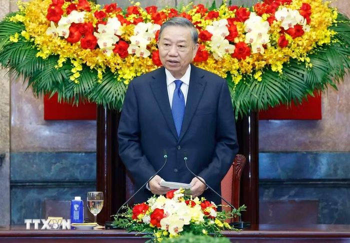 Tổng Bí thư, Chủ tịch nước Tô Lâm phát biểu. (Ảnh: Thống Nhất/TTXVN)