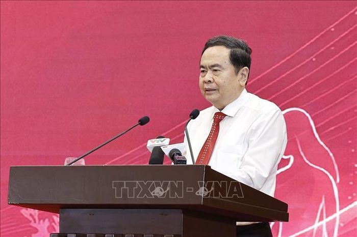 Chủ tịch Quốc hội Trần Thanh Mẫn phát biểu. Ảnh: Doãn Tấn/TTXVN