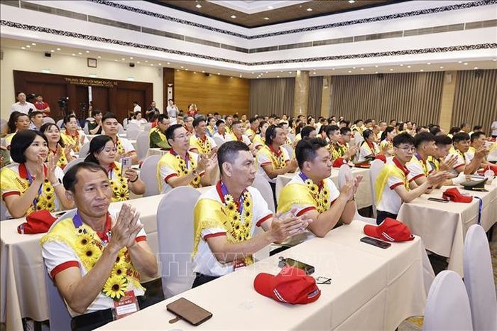 Đại biểu dự Lễ tôn vinh người hiến máu tình nguyện tiêu biểu toàn quốc năm 2026. Ảnh: Doãn Tấn/TTXVN