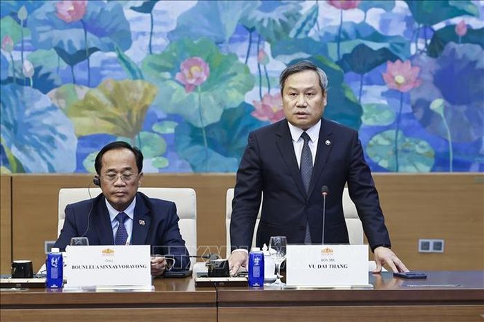 Chủ tịch UBND TP Hà Nội Vũ Đại Thắng, Trưởng đoàn Lãnh đạo các thành phố ASEAN phát biểu. Ảnh: Doãn Tấn/TTXVN