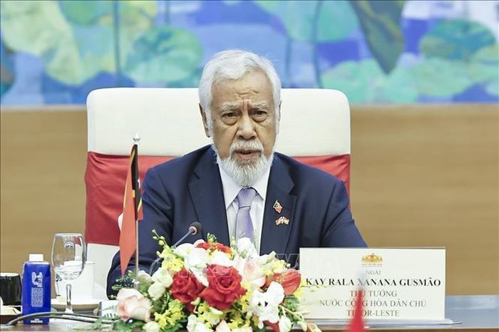 Thủ tướng nước Cộng hòa Dân chủ Timor-Leste Kay Rala Xanana Gusmão phát biểu. Ảnh: Doãn Tấn /TTXVN