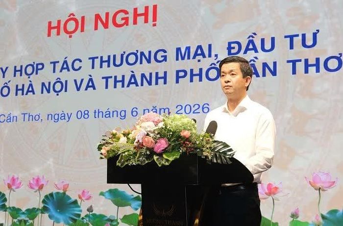 Ông Lê Quang Tùng - Bí Thư Thành ủy Cần Thơ phát biểu tại hội nghị.