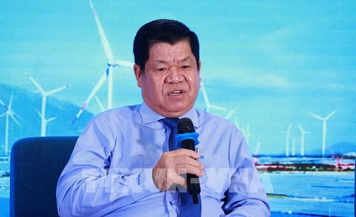 Ông Trần Văn Tươi, Phó Giám đốc Sở Tài chính tỉnh Tây Ninh chia sẻ tại Diễn đàn. Ảnh: Hứa Chung-TTXVN