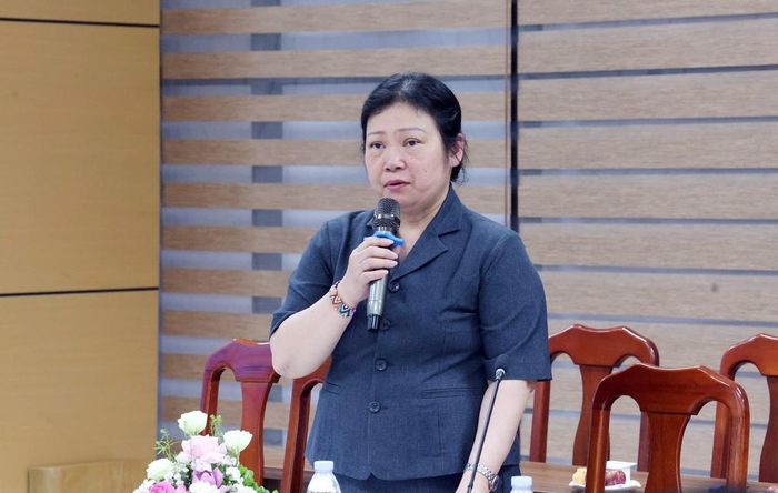 Bà Hoàng Anh Thơ, Phó trưởng Ban Công tác Phụ nữ, TƯ Hội LHPN Việt Nam, chia sẻ về phong trào thi đua "Xây dựng người phụ nữ Việt Nam thời đại mới"