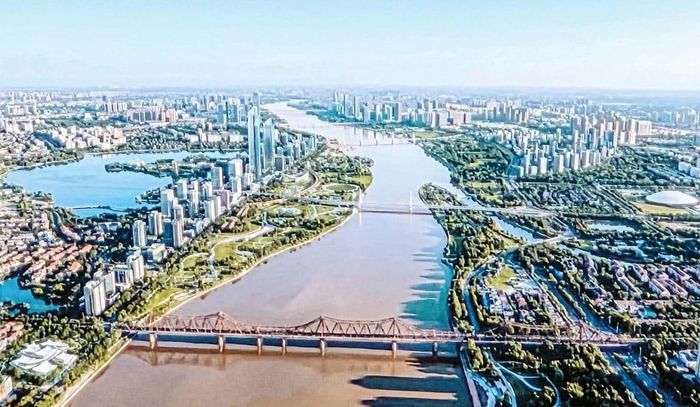 Phối cảnh dự án Trục đại lộ cảnh quan sông Hồng, đoạn qua khu vực nội đô Hà Nội. Ảnh: Đức Nguyễn