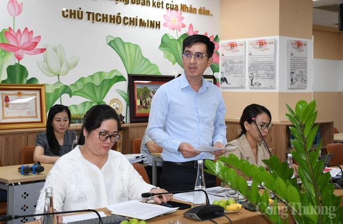 Đại diện Sở Công Thương TP. Hồ Chí Minh phát biểu tại buổi làm việc. Ảnh: Thanh Minh.