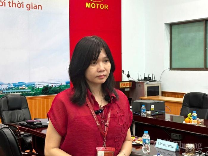 Bà Nguyễn Thị Thu Giang, đấu giá viên Công ty Cổ phần Đấu giá hợp danh Đấu giá Việt Nam. Ảnh: Minh Thùy