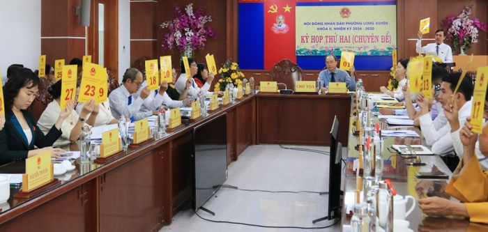 Đại biểu biểu quyết thống nhất thông qua các nghị quyết quan trọng.