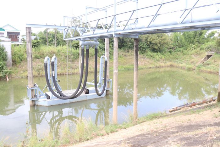 Công ty CP Cấp thoát nước Quảng Nam đang tăng cường khai thác nước có độ mặn thấp của sông Vĩnh Điện để cấp cho nhà máy nước Hội An. Ảnh: HOÀNG HIỆP