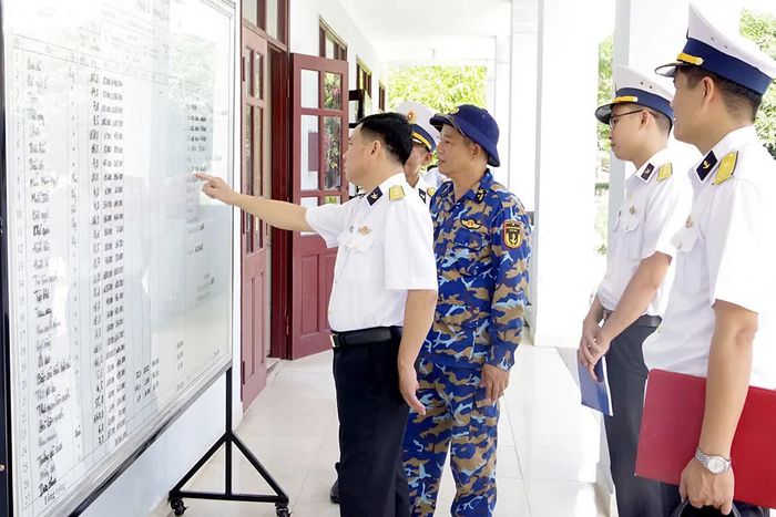 Đoàn kiểm tra các nội dung.