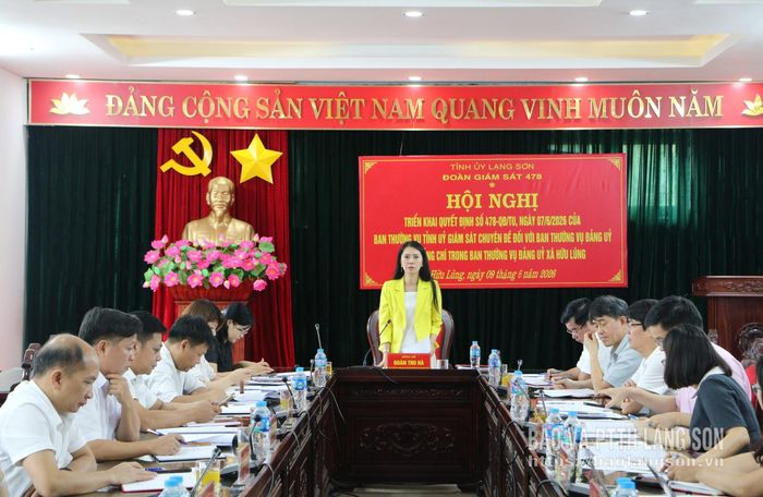 Đồng chí Trưởng đoàn giám sát 478 phát biểu tại hội nghị