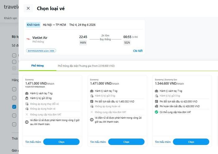 Mua hành lý ký gửi ngay khi đặt vé thường có chi phí thấp hơn so với mua tại sân bay