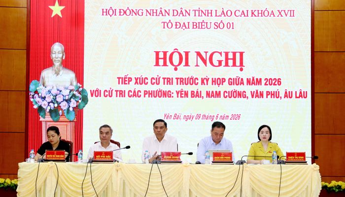 Tổ đại biểu số 01- HĐND tỉnh tiếp xúc cử tri các phường: Yên Bái, Nam Cường, Âu Lâu, Văn Phú.