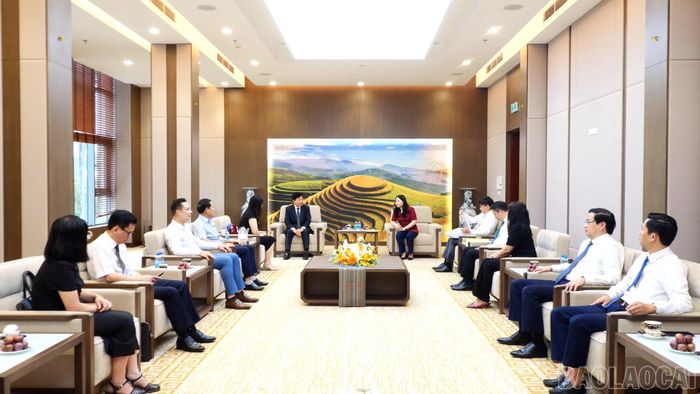 Quang cảnh buổi tiếp và làm việc với Đoàn công tác Quỹ Phát triển Hạnh phúc khu vực (FAD), Hàn Quốc.