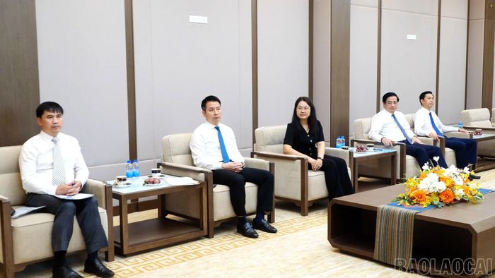 Các đại biểu tham dự buổi tiếp và làm việc.