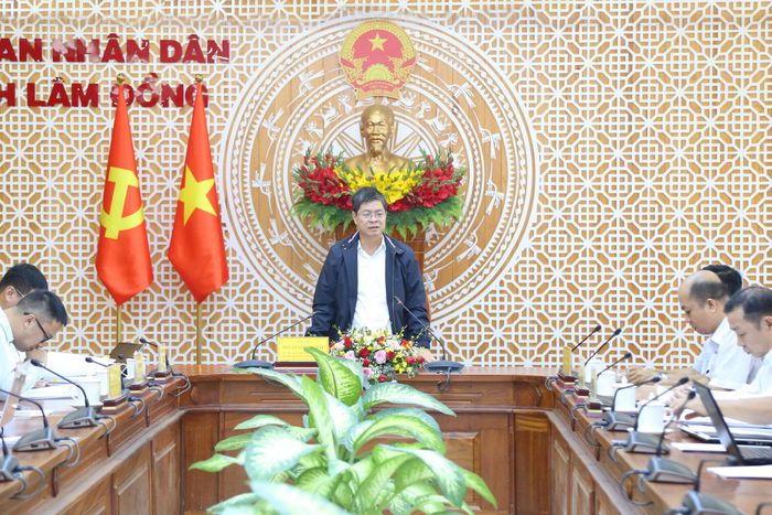 Ủy viên Ban Thường vụ Tỉnh ủy, Phó Chủ tịch UBND tỉnh Nguyễn Hồng Hải chủ trì cuộc họp