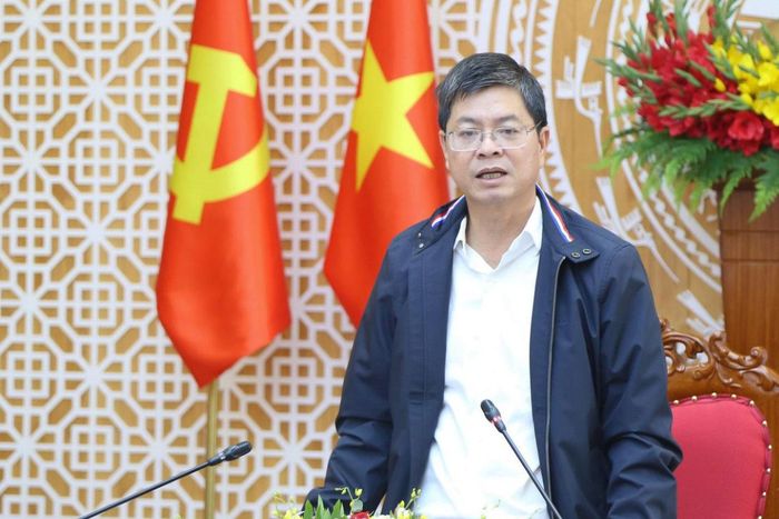 Ủy viên Ban Thường vụ Tỉnh ủy, Phó Chủ tịch UBND tỉnh Nguyễn Hồng Hải phát biểu tại buổi làm việc