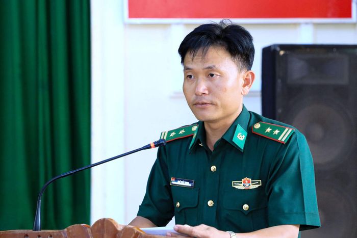 Đại diện các đơn vị biên phòng Lâm Đồng báo cáo kết quả thực hiện nhiệm vụ thời gian qua