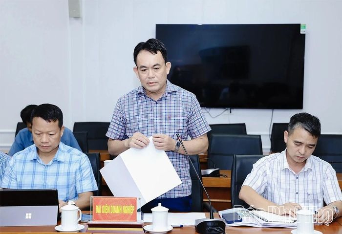 Đại diện chủ đầu tư phát biểu tại hội nghị.