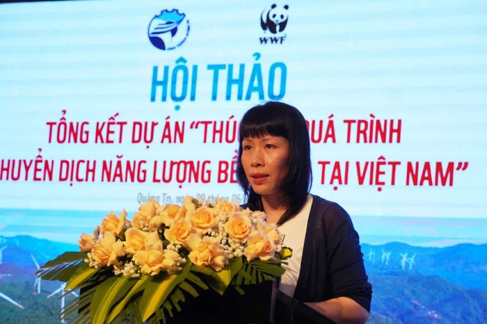 Đại diện WWF-Việt Nam phát biểu tổng kết dự án - Ảnh: X.P