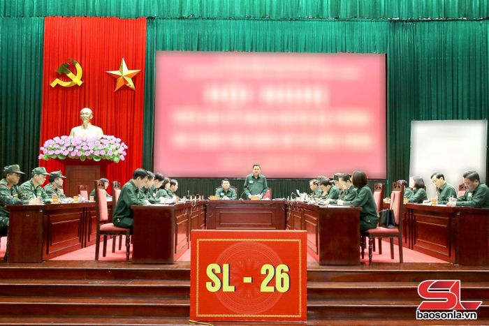 Các đồng chí lãnh đạo tỉnh luyện tập nội dung diễn tập.