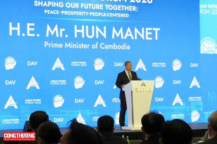 Thủ tướng Campuchia Hun Manet phát biểu tại Phiên khai mạc Diễn đàn Tương lai ASEAN 2026