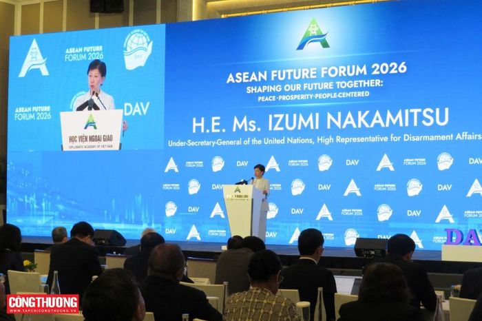 Bà Izumi Nakamitsu, Phó Tổng Thư ký Liên hợp quốc phát biểu tại phiên khai mạc Diễn đàn.