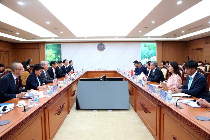 Quang cảnh buổi tiếp. Ảnh: Đức Minh