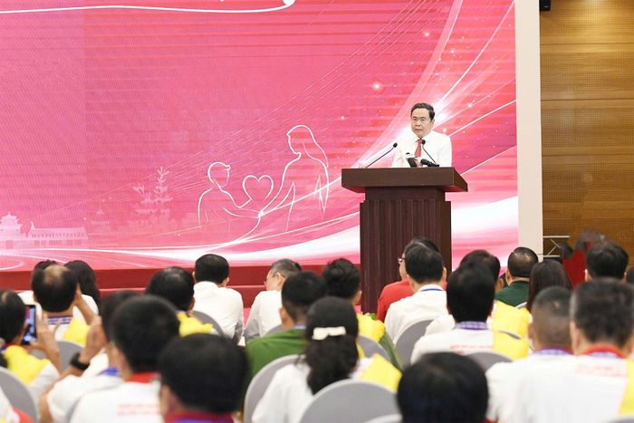 Chủ tịch Quốc hội Trần Thanh Mẫn phát biểu tại Lễ tôn vinh
