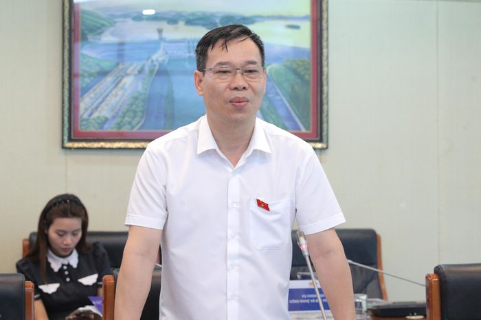 Phó Chủ nhiệm Ủy ban Khoa học, Công nghệ và Môi trường Đỗ Đức Hồng Hà phát biểu