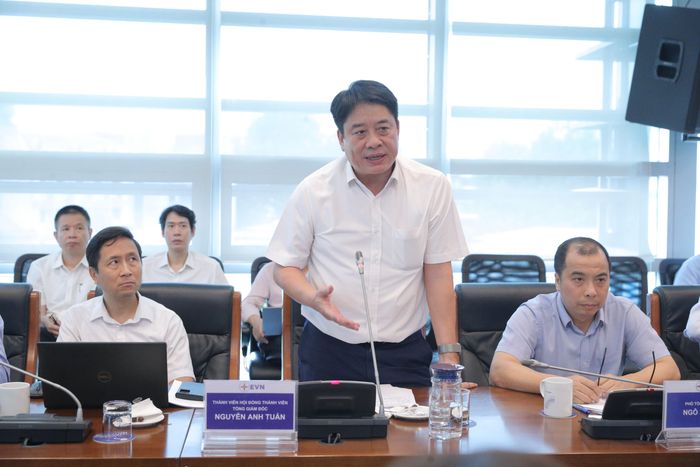 Tổng giám đốc Tập đoàn Điện lực Việt Nam Nguyễn Anh Tuấn phát biểu