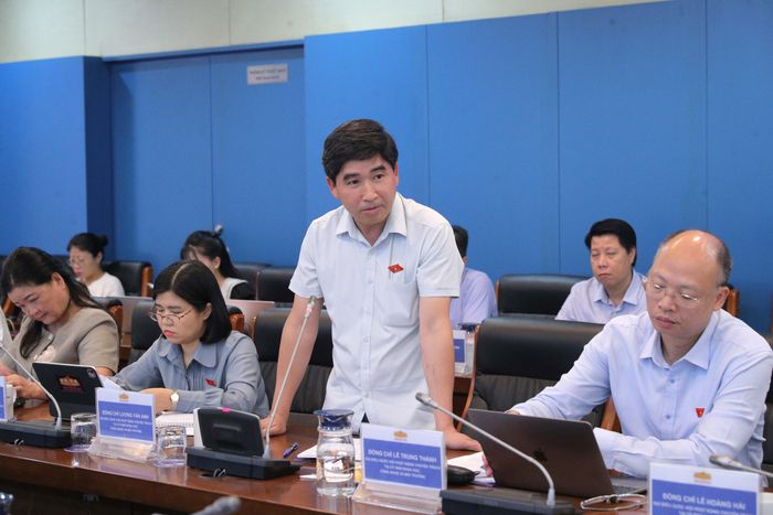ĐBQH hoạt động chuyên trách tại Ủy ban Khoa học, Công nghệ và Môi trường Lương Văn Anh phát biểu
