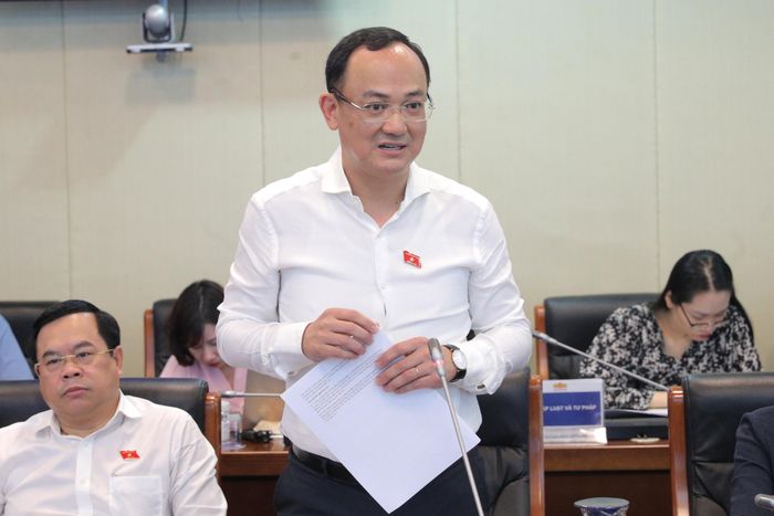 ĐBQH hoạt động chuyên trách tại Ủy ban Khoa học, Công nghệ và Môi trường Nguyễn Ngọc Sơn phát biểu